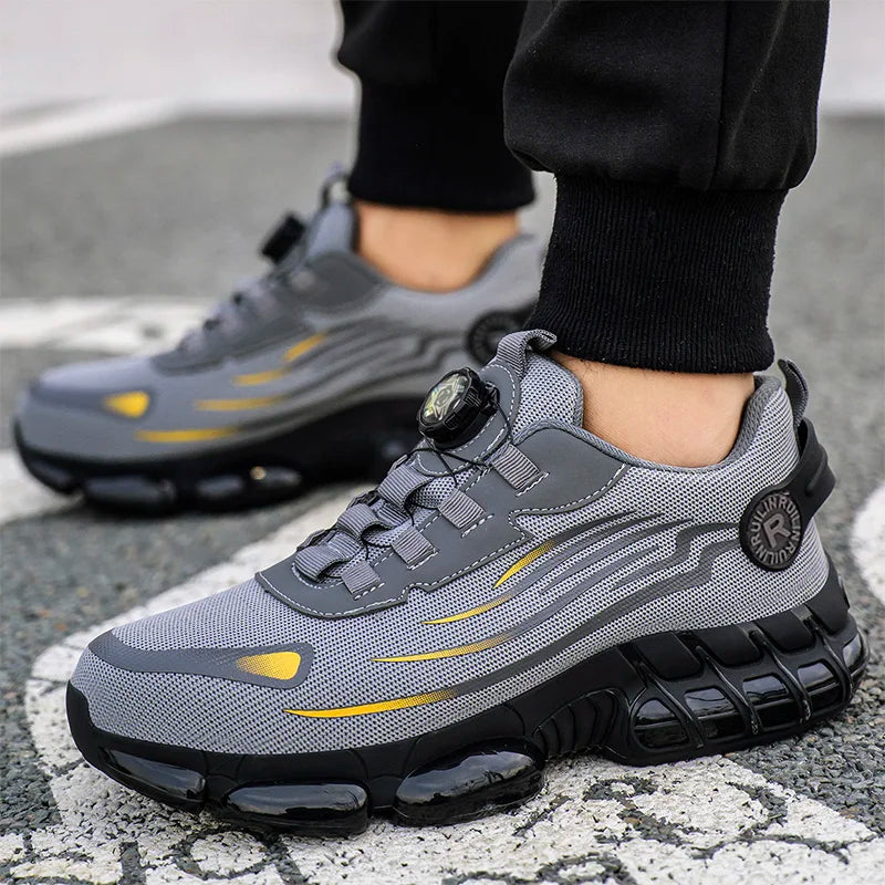 Indestructible Steel Toe Protective Safety Shoes Slip Resistant Abrasion Resistant Work Shoes Men Tough Comfortable Sneaker 