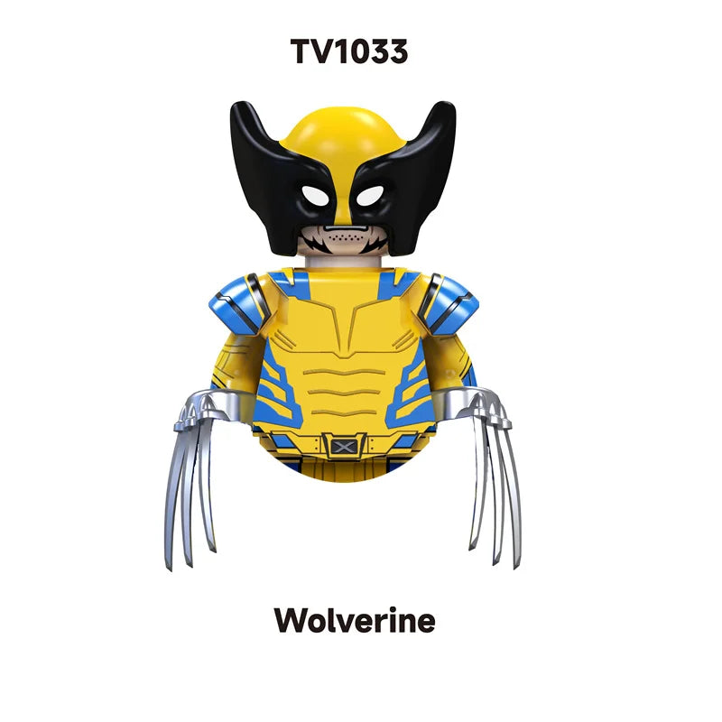 Hot toy Marvel Deadpool Wolverine Doctor Doom Building blocks Mini brick Toy X-Men Adult doll Children's holiday birthday gift