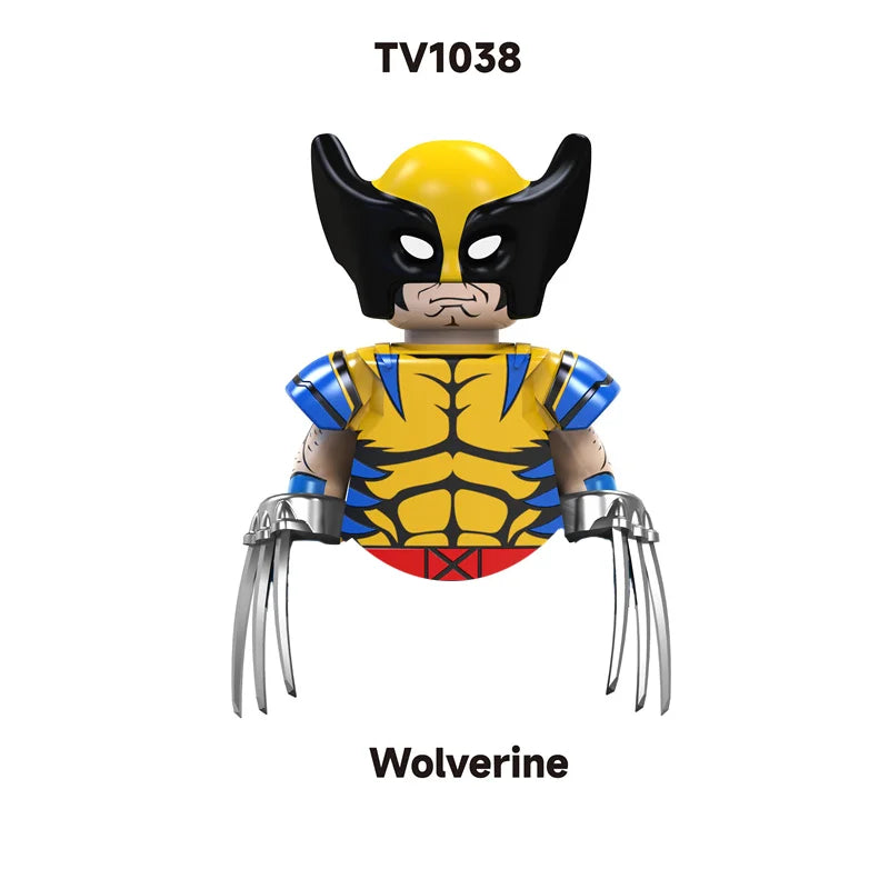 Hot toy Marvel Deadpool Wolverine Doctor Doom Building blocks Mini brick Toy X-Men Adult doll Children's holiday birthday gift