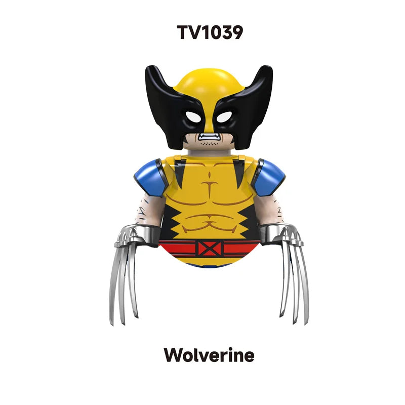 Hot toy Marvel Deadpool Wolverine Doctor Doom Building blocks Mini brick Toy X-Men Adult doll Children's holiday birthday gift