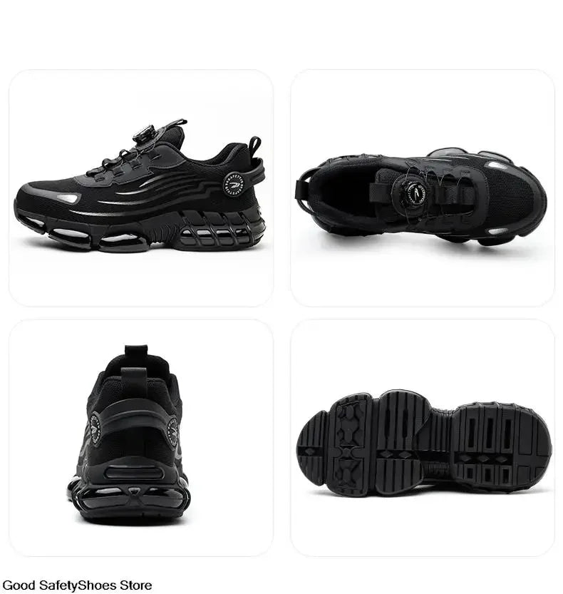 Indestructible Steel Toe Protective Safety Shoes Slip Resistant Abrasion Resistant Work Shoes Men Tough Comfortable Sneaker 