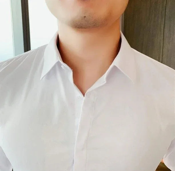 Male Shirts Long Sleeve Black Business Men's Shirt Asia New in Fashion 2024 Hipster Silk Cheap Things with Korean Style Regular