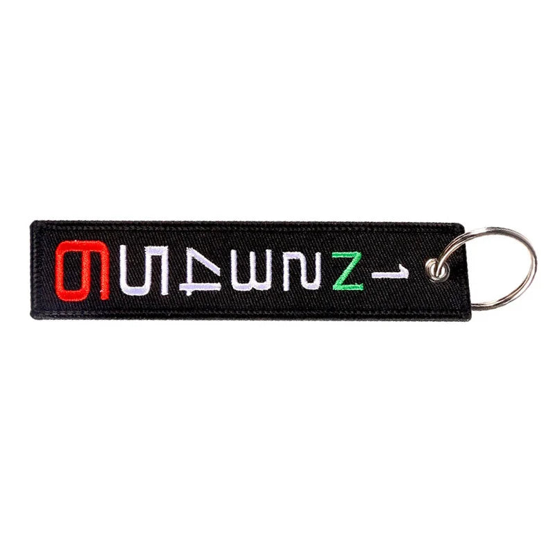 1PC Keychain 6 5 4 3 2 1 Embroidery Motorcycles Key Ring Bijoux chaveiro para Key Ring for Cars Gifts Key Tag Fobs OEM KeyChain