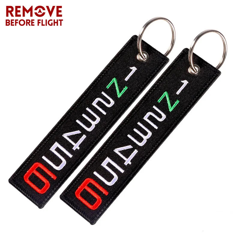 1PC Keychain 6 5 4 3 2 1 Embroidery Motorcycles Key Ring Bijoux chaveiro para Key Ring for Cars Gifts Key Tag Fobs OEM KeyChain