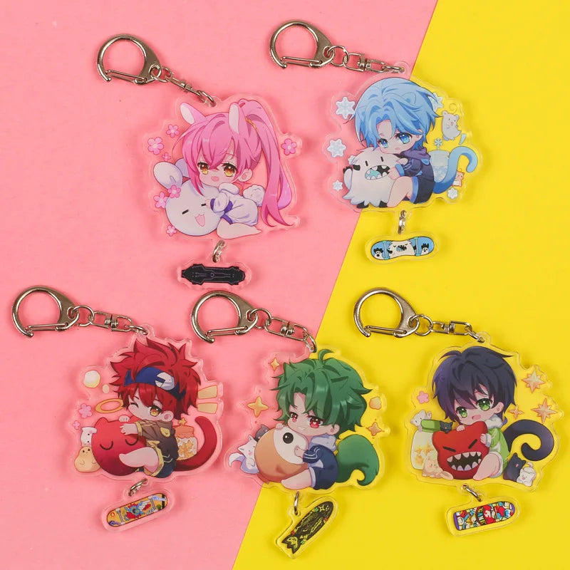 2021 Keychains SK8 The Infinity Reki Kyan Langa Hasegawa Miya Cherry Blossom Joe Anime Acrylic Key Ring Pendant Cutey Key Chain