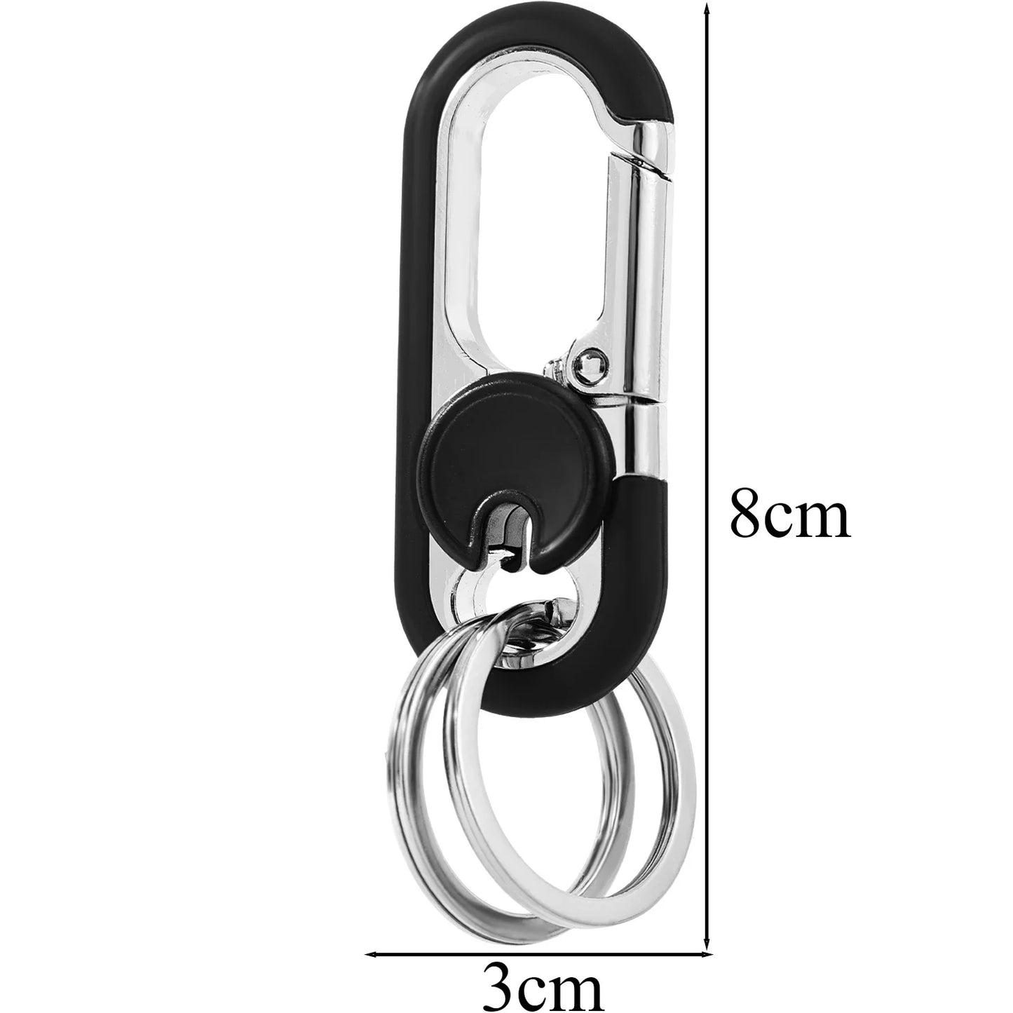 Double Ring Keychain Business Key Holder Men's Fashion Key Chain Gift Metal Key Buckle Car Styling Auto Car Accessories