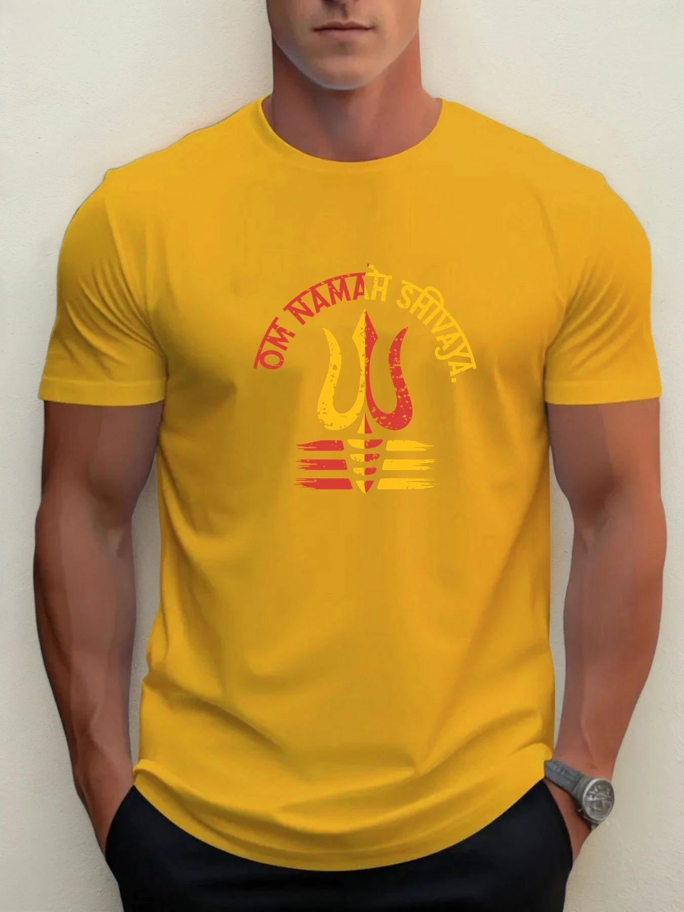 T Shirts For Men Shiva 100% Cotton Graphic Printing Summer Round Neck T-Shirt Casual Breathable Street Style Daily Top