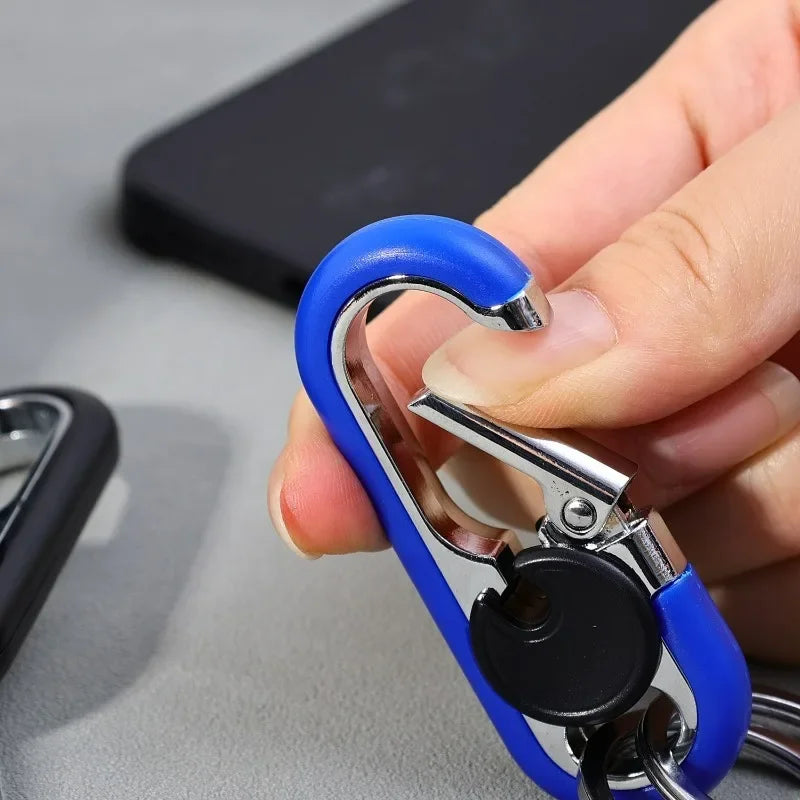 Double Ring Keychain Business Key Holder Men's Fashion Key Chain Gift Metal Key Buckle Car Styling Auto Car Accessories