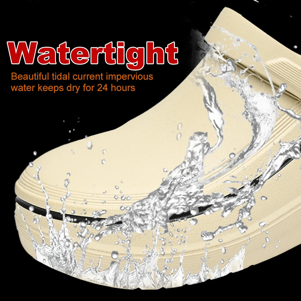 EVA Chef Shoes Lightweight Work Shoes Non-slip Outdoor Safety Shoes Waterproof Comfortable Walking Shoes Oil-proof for Kitchen