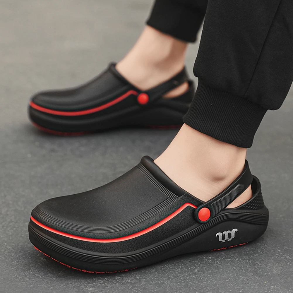 EVA Chef Shoes Lightweight Work Shoes Non-slip Outdoor Safety Shoes Waterproof Comfortable Walking Shoes Oil-proof for Kitchen