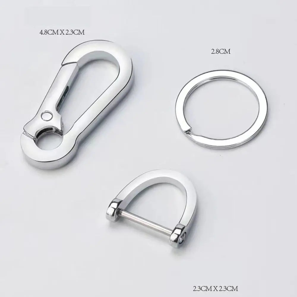 Car Key Ring Hanging Buckle Couple Key Chain Gift Waist Belt Clip Metal Keychain Stainless Steel Keyring Gourd Buckle
