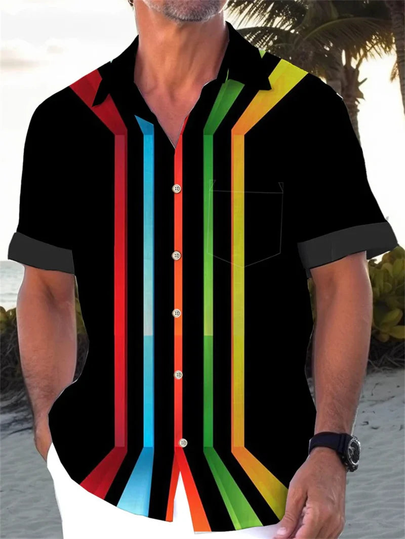 2025 New Short sleeved Shirt for Men's Summer, Thin, Trendy, Slimming, Business, and Casual Short sleeved Shirt