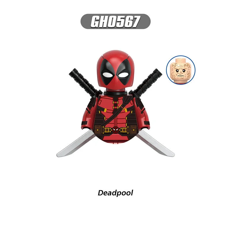 Hot toy Marvel Deadpool Wolverine Doctor Doom Building blocks Mini brick Toy X-Men Adult doll Children's holiday birthday gift