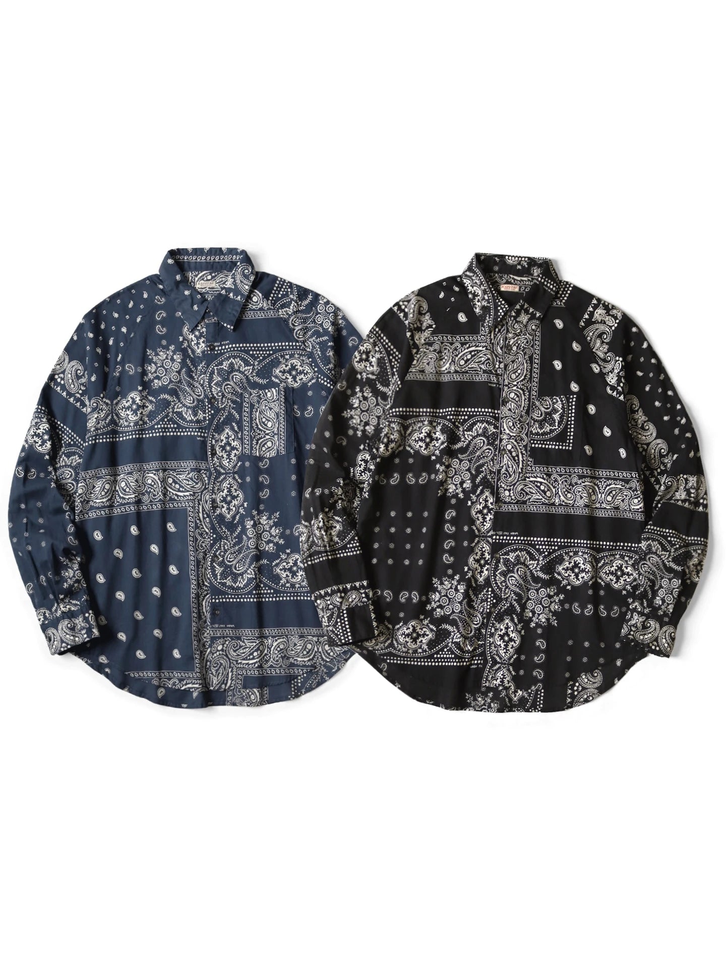 25SS KAPITAL Hirata and Hongri Casual Cashew Flower Breathable Lightweight Collared Loose Long Sleeved Shirt for Men