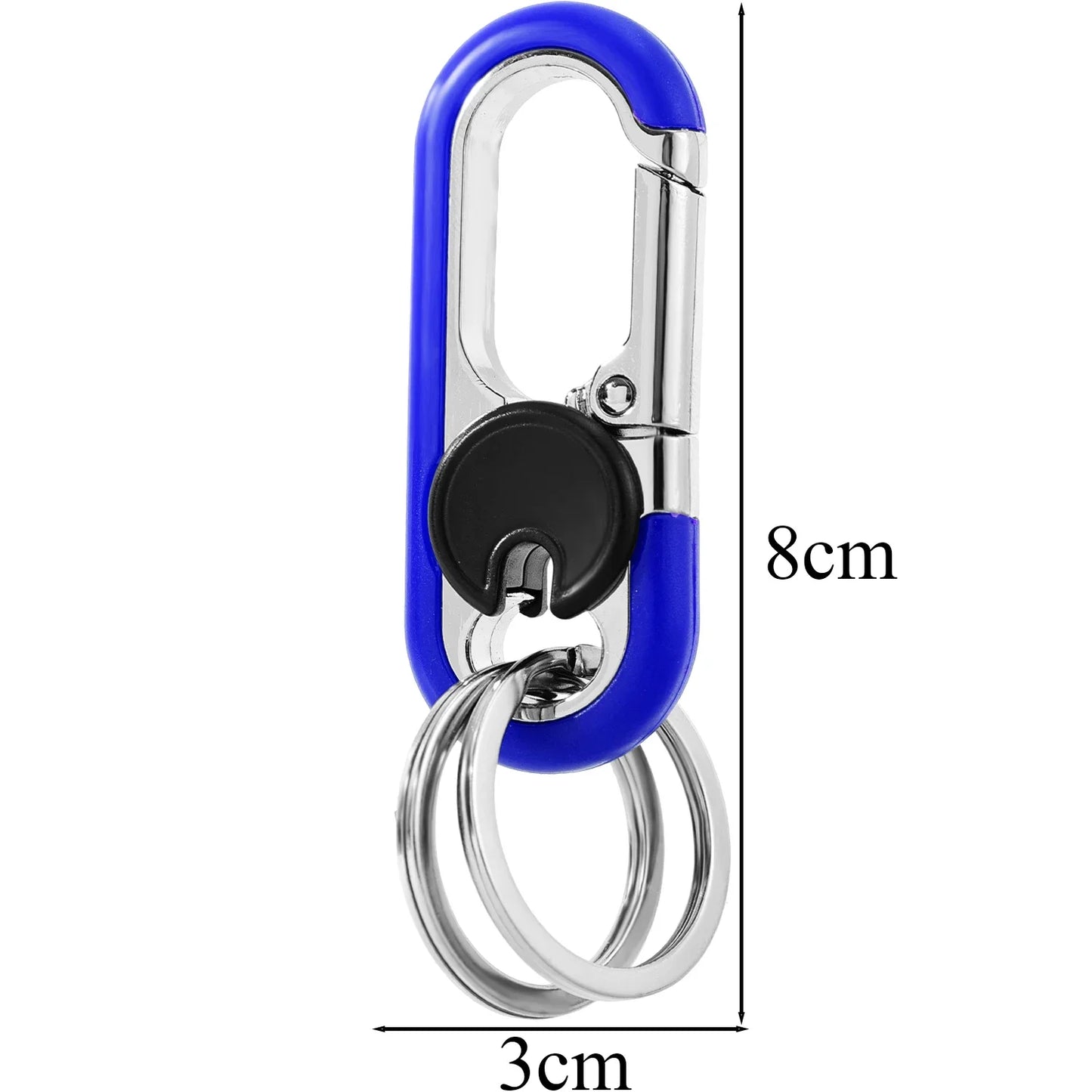 Double Ring Keychain Business Key Holder Men's Fashion Key Chain Gift Metal Key Buckle Car Styling Auto Car Accessories