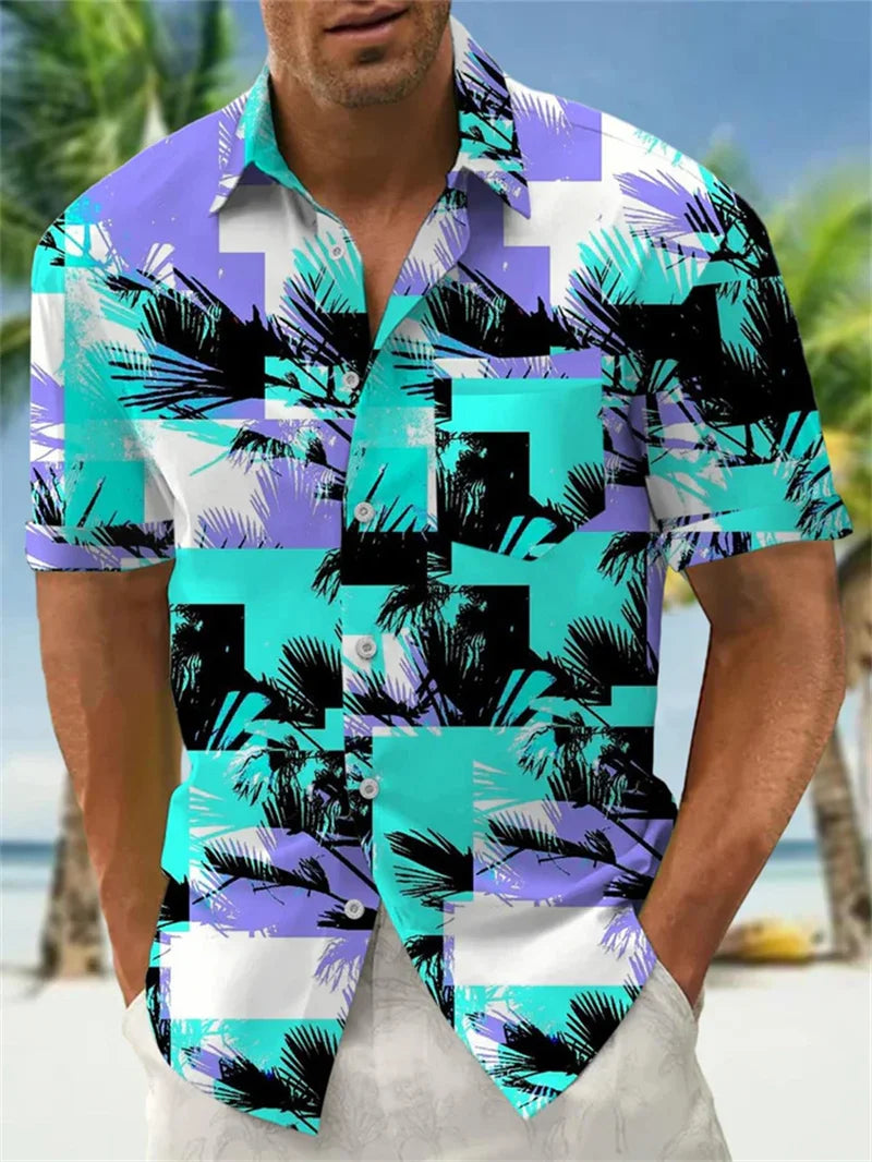 2025 New Short sleeved Shirt for Men's Summer, Thin, Trendy, Slimming, Business, and Casual Short sleeved Shirt