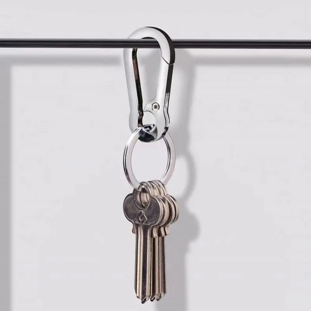 Car Key Ring Hanging Buckle Couple Key Chain Gift Waist Belt Clip Metal Keychain Stainless Steel Keyring Gourd Buckle