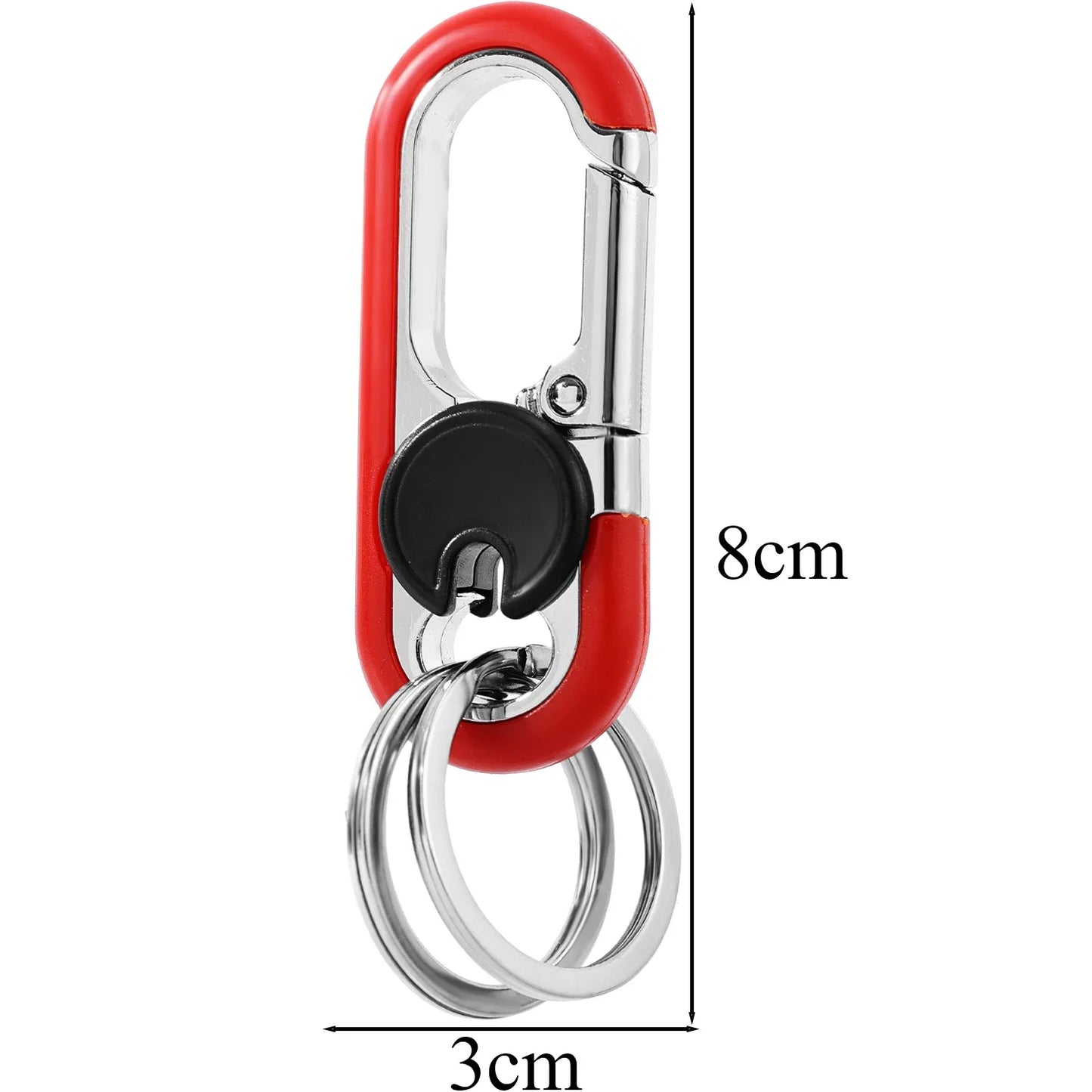 Double Ring Keychain Business Key Holder Men's Fashion Key Chain Gift Metal Key Buckle Car Styling Auto Car Accessories