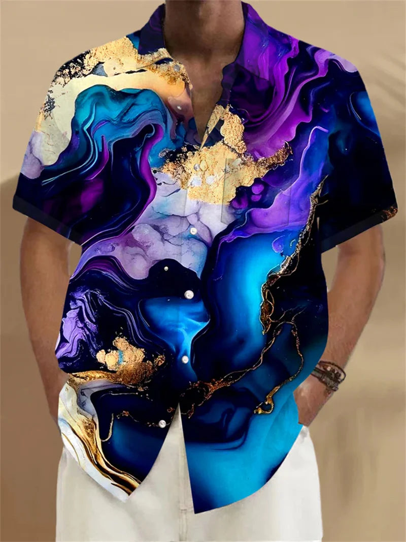 2025 New Short sleeved Shirt for Men's Summer, Thin, Trendy, Slimming, Business, and Casual Short sleeved Shirt