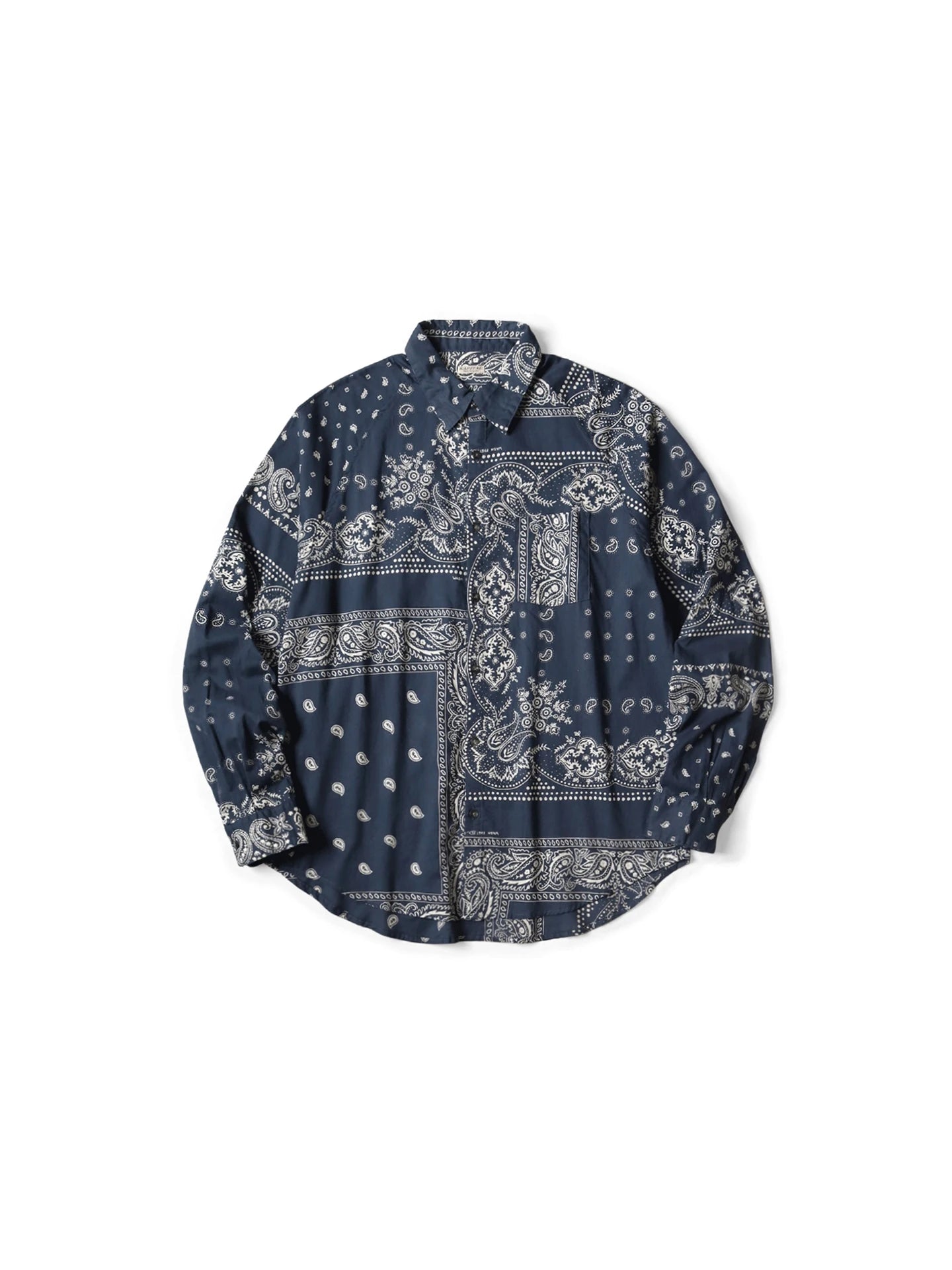 25SS KAPITAL Hirata and Hongri Casual Cashew Flower Breathable Lightweight Collared Loose Long Sleeved Shirt for Men