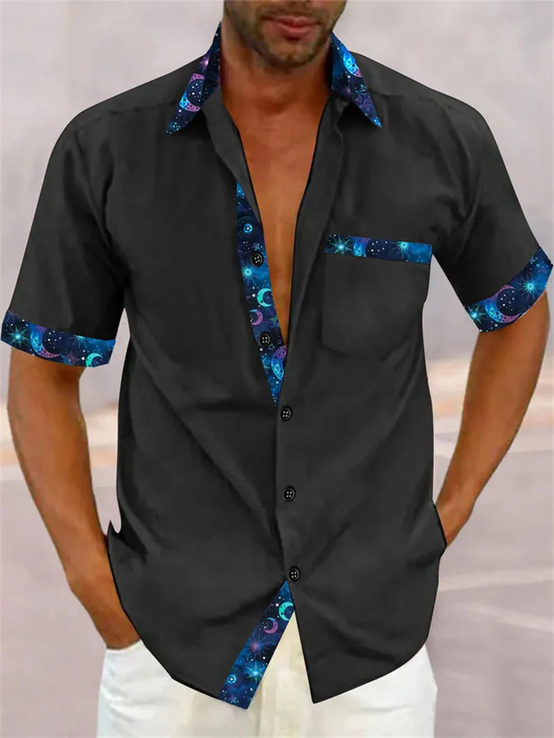 2025 New Short sleeved Shirt for Men's Summer, Thin, Trendy, Slimming, Business, and Casual Short sleeved Shirt